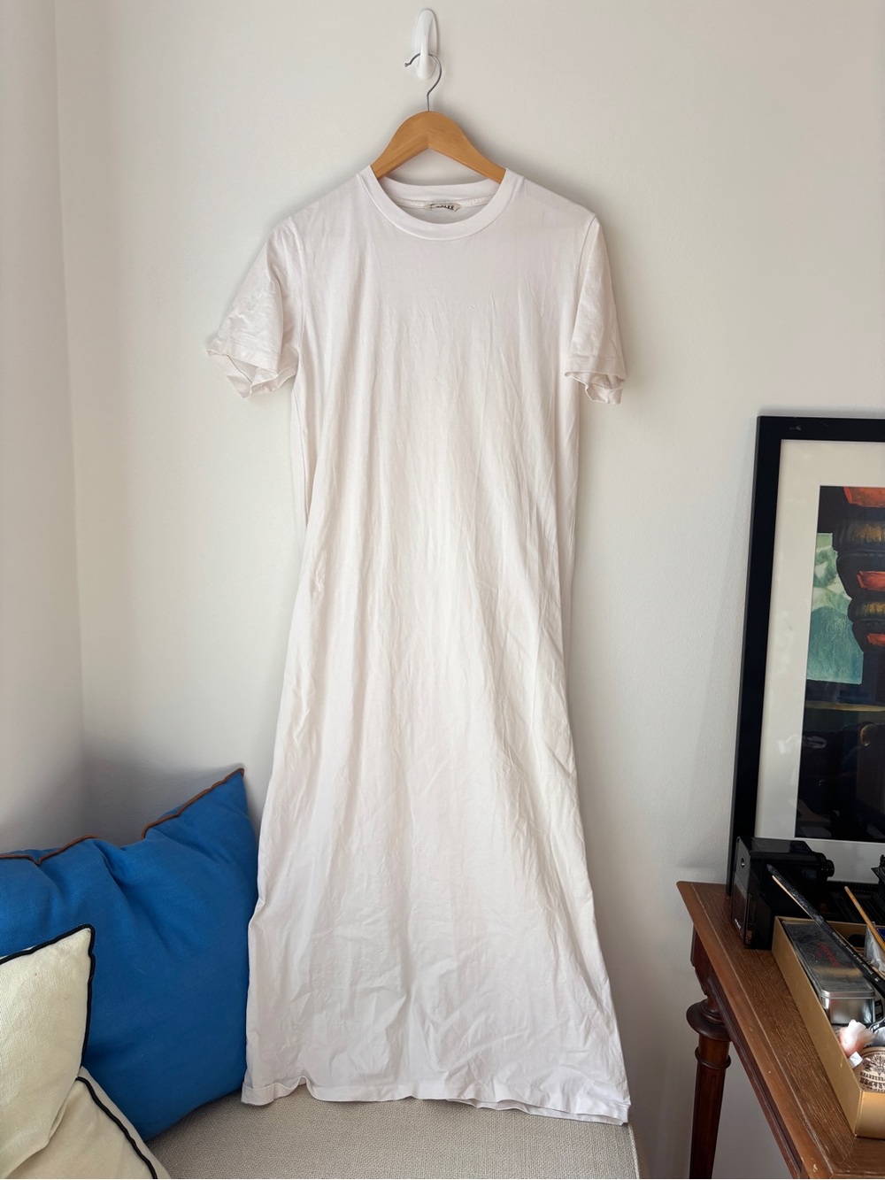 AURALEE long white shirt dress